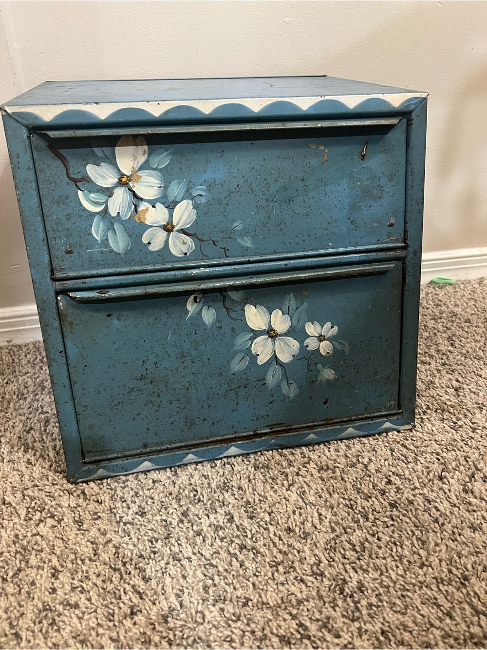 Vintage Hand-Painted Bread box